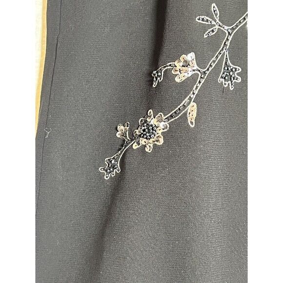 vintage 90s y2k fairy sequin Floral Beaded Embroidered cami tank top 18W P - Picture 3 of 6